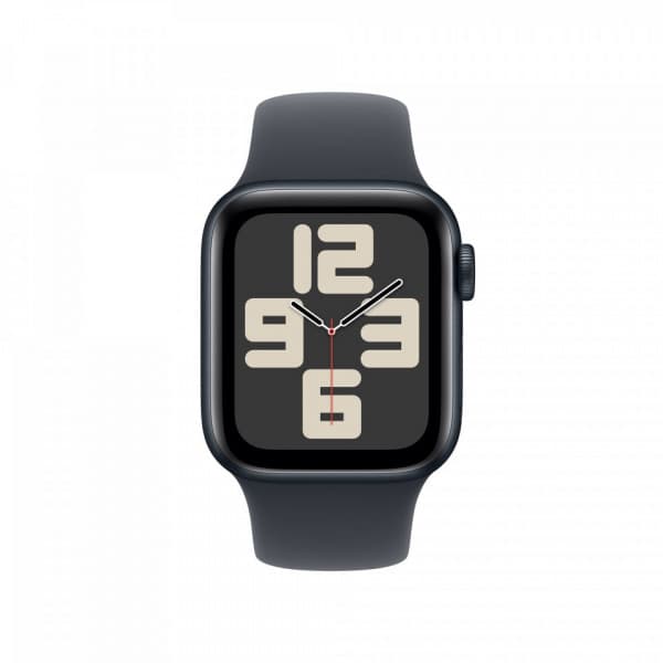 Apple Watch SE (GPS) 40 mm keskiyö alumiinikuori ja keskiyö urheiluranneke, S/M (MXE73)