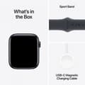 Pikkukuva 7 / 7: Apple Watch SE (GPS) 44 mm keskiyö alumiinikuori ja keskiyö urheiluranneke, M/L (MXEK3)