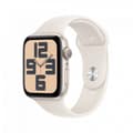 Miniatyrbild 1 av 7: Apple Watch SE (GPS) 44 mm stjärnvit aluminiumhölje och stjärnvit sportarmband, M/L (MXEV3)