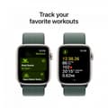 Pikkukuva 6 / 7: Apple Watch SE (GPS) 44 mm tähtivalkea alumiinikuori ja lammenvihreä Sport Loop -ranneke (MXEW3)