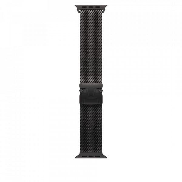 Apple Watch 49 mm mustatitaaninen milanolaisranneke, keskikokoinen
