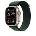 Miniatyrbild 2 av 3: Apple Watch 49 mm mörkgrön Alpine-armband, stor, naturtitan