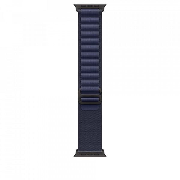 Apple Watch 49 mm marinkblå Alpine-armband, stor, svart titan