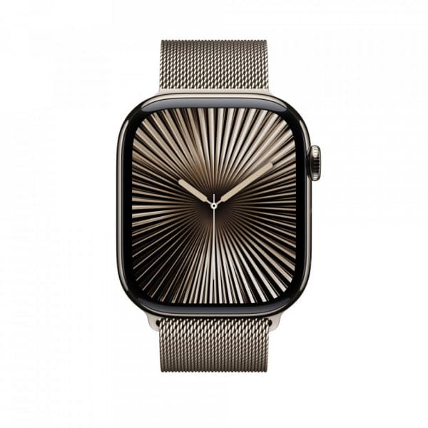 Apple Watch 46 mm naturligt ljust Milanese-armband, M/L