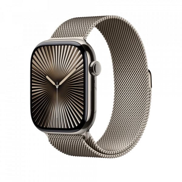 Apple Watch 46 mm naturligt ljust Milanese-armband, M/L