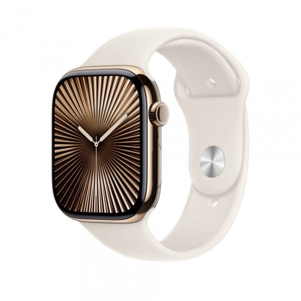 Apple Watch 46 mm stjärnvit sportarmband, M/L