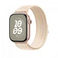 Miniatyrbild 3 av 3: Apple Watch 46 mm Starlight/rosa Nike Sport Loop-armband (MYJE3)