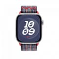 Miniatyrbild 2 av 3: Apple Watch 46 mm blå/röd Nike Sport Loop-armband (MXU43)