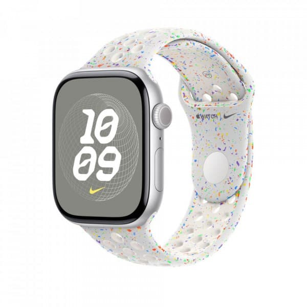 Apple Watch 46 mm Pure Platinum Nike Sport -ranneke, M/L (MYL53Z)