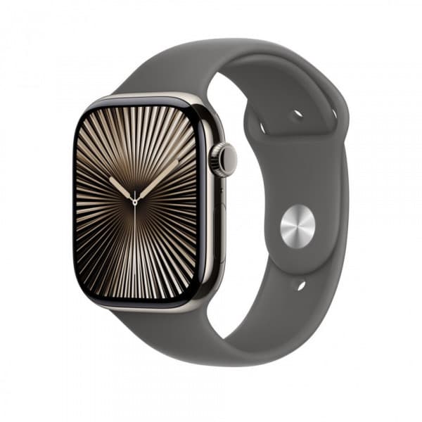 Apple Watch 46 mm ljus skiffergrå sportarmband, S/M