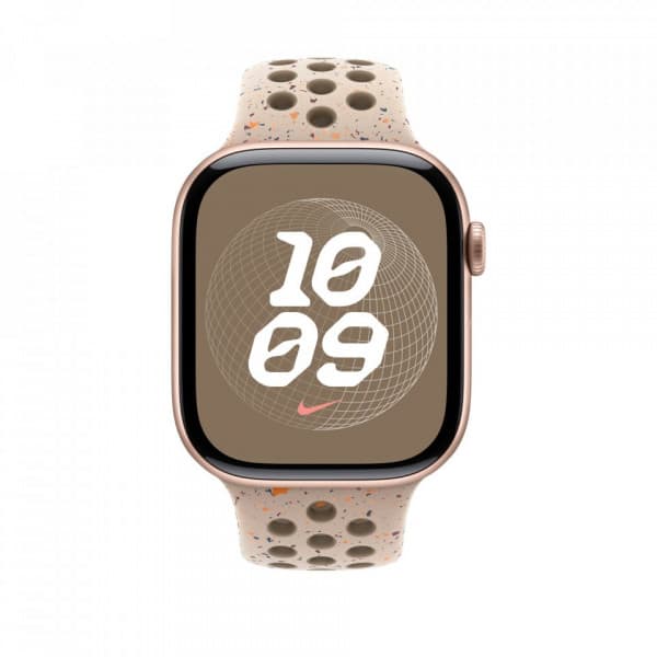 Apple Watch 46 mm Desert Stone Nike Sport-armband, M/L (MYL93Z)