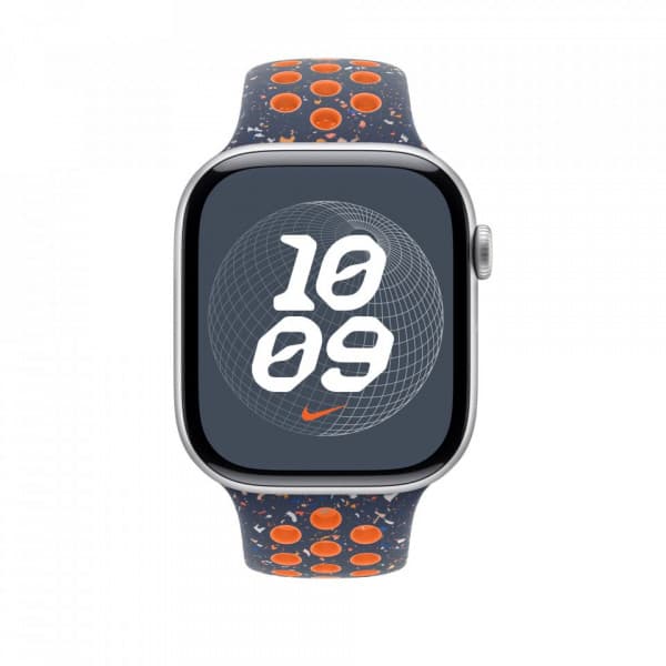 Apple Watch 46 mm Blue Flame Nike Sport-armband, M/L (MYLC3Z)
