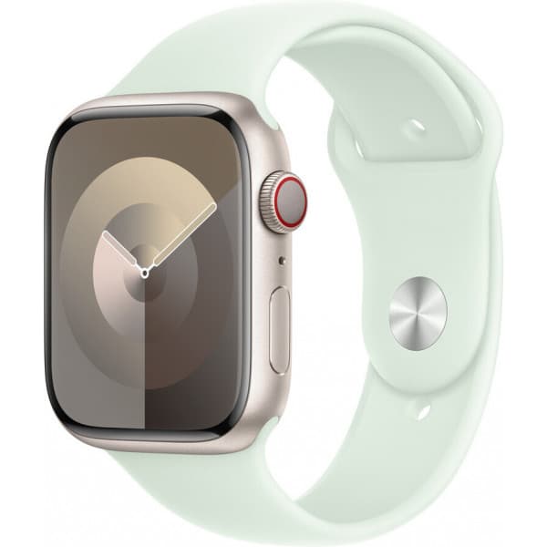Apple Watch 45 mm ljusmintgrönt sportarmband, S/M (MWMY3)