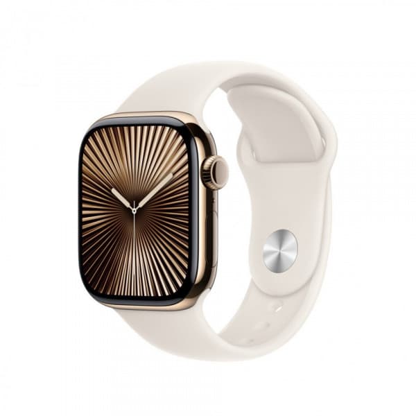 Apple Watch 42 mm stjärnvit sportarmband, S/M