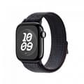 Miniatyrbild 3 av 3: Apple Watch 42 mm svart/blå Nike Sport Loop-armband (MYJA3)