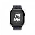 Miniatyrbild 2 av 3: Apple Watch 42 mm svart/blå Nike Sport Loop-armband (MYJA3)