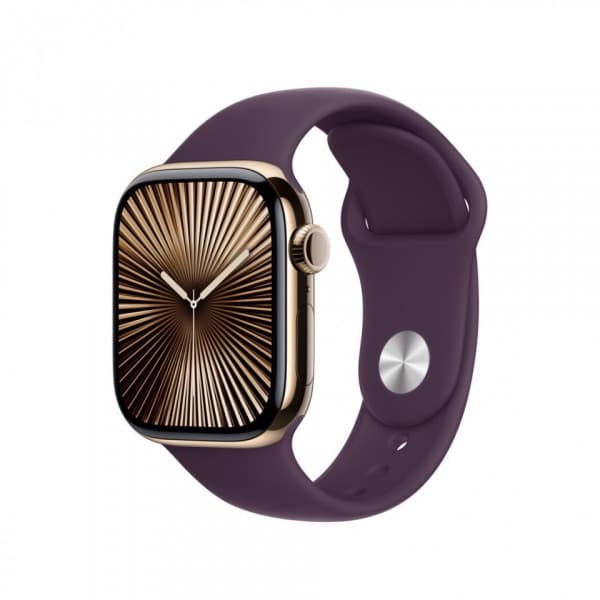Apple Watch 42 mm sportarmband i plommonfärg, S/M