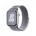 Miniatyrbild 3 av 3: Apple Watch 42 mm grå/blå Nike Sport Loop-armband (MXTX3)