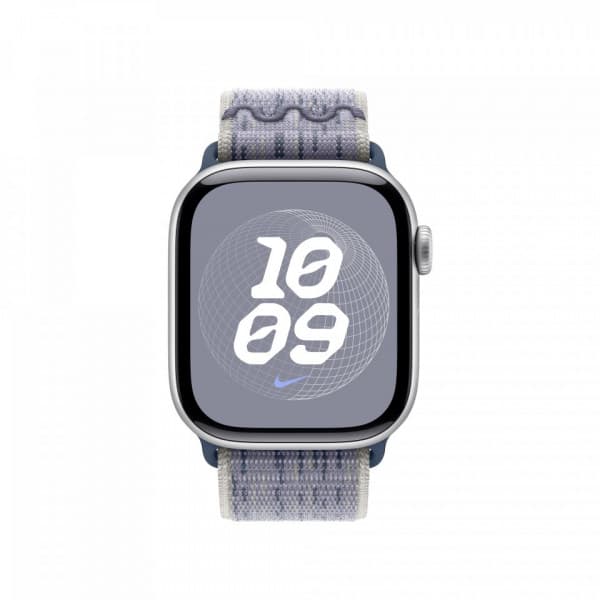 Apple Watch 42 mm grå/blå Nike Sport Loop-armband (MXTX3)