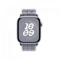 Miniatyrbild 2 av 3: Apple Watch 42 mm grå/blå Nike Sport Loop-armband (MXTX3)