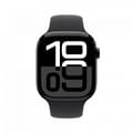 Pikkukuva 2 / 9: Apple Watch Series 10 (GPS) 46 mm peilimusta alumiinikuori ja musta urheiluranneke, M/L (MWWQ3)