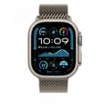Miniatyrbild 3 av 3: Apple Watch 49 mm naturlig titan med italienskt Milanese-armband, liten
