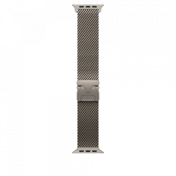 Apple Watch 49 mm naturlig titan med italienskt Milanese-armband, liten