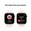 Pikkukuva 6 / 9: Apple Watch Series 10 (GPS) 42 mm ruusukulta alumiinikuori ja punanhäivä urheiluranneke, S/M (MWWH3)