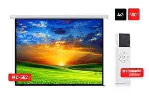 Maclean MC-552 projection screen 3.81 m (150") 4:3 Hvid