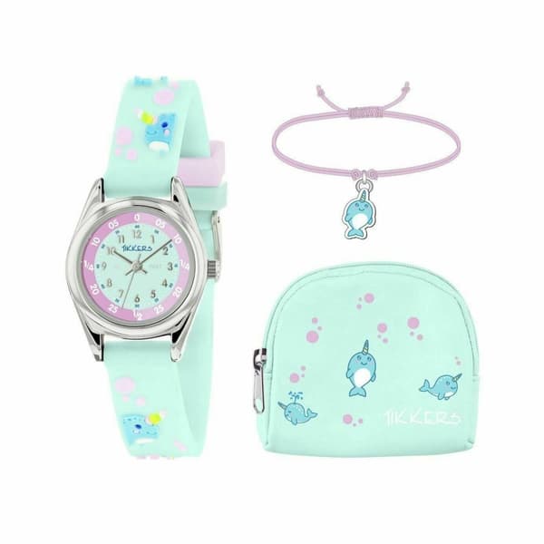 Lättläst barnklocka set .Time Teacher klocka m armband och purse
