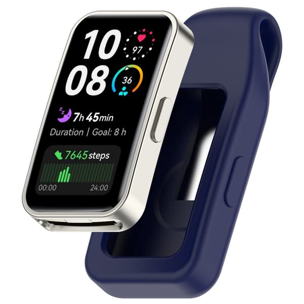 INF Stålklipsspenne for Huawei Band 10/9/8 - Silikon Blå