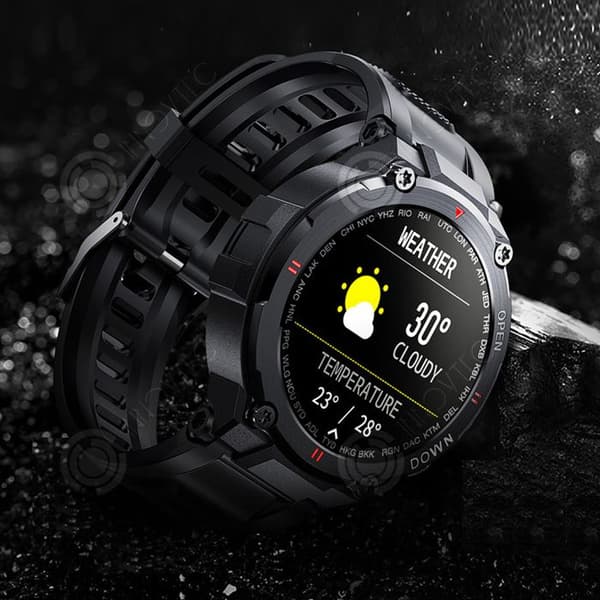 INN Smartwatch 1,28 tum 400mAH Smartklocka med rörelsedetektering Heltäckande pekskärm Bluetooth 5.0 svart