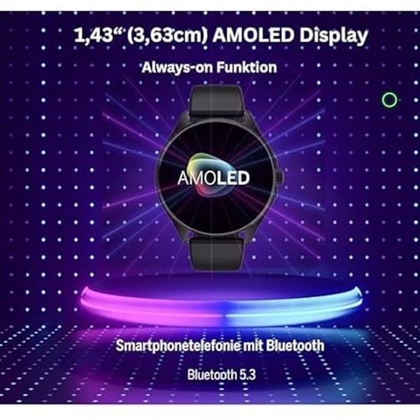 Smartwatch - Beafon - 402 - AMOLED-skärm 1,43 tum - Bluetooth 5.3 - IP67