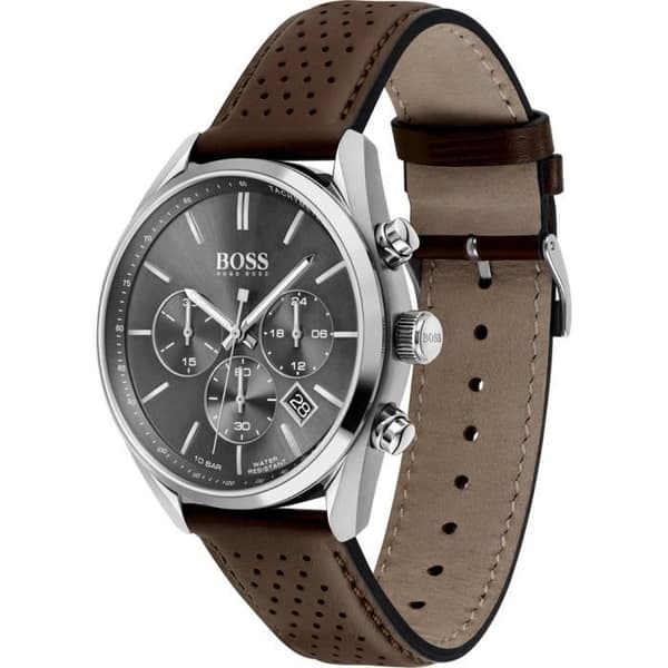 Hugo Boss-herrklocka med kvartsurverk i läder - 1513815