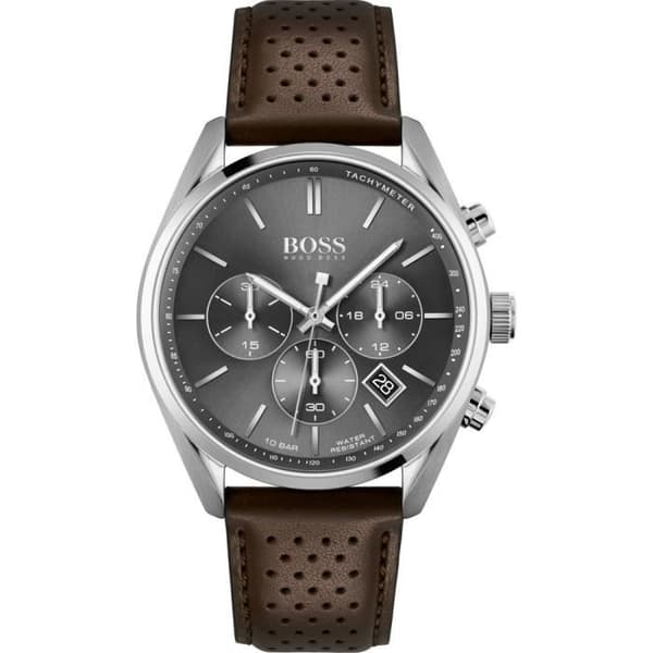 Hugo Boss-herrklocka med kvartsurverk i läder - 1513815