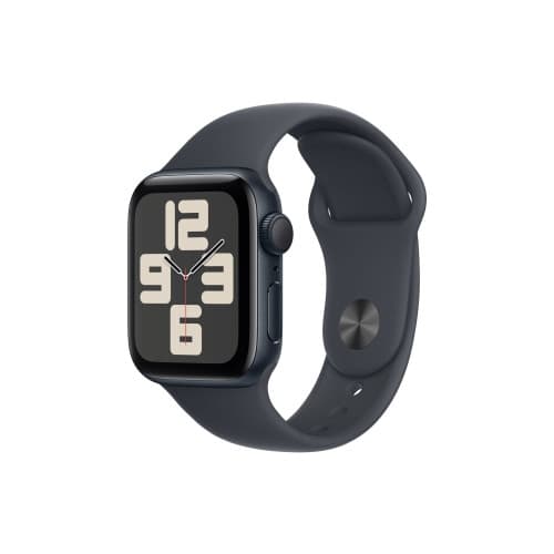 Apple Watch SE (GPS) 2a generation - midnattsaluminium - smart klocka med sportband - midnatt - 32 GB