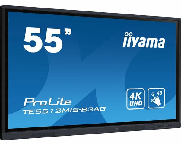 iiyama TE5512MIS-B3AG Signage Display Kiosk design 139.7 cm (55") LCD Wi-Fi 400 cd/m² 4K Ultra HD Black Touchscreen Buil Sort