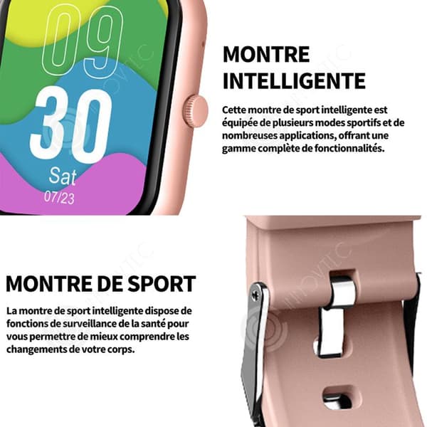 INN Smart Watch 230mah 1,86 tums ansluten klocka dam män sportklocka samtal ringer smart sportklocka r