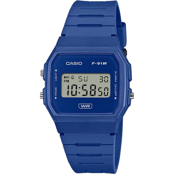 Mens Watch Casio F-91WB-2A1EF, Quartz, 35mm, 3ATM