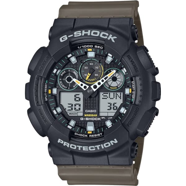 Mens Watch Casio GA-100TU-1A3ER, Quartz, 51mm, 20ATM