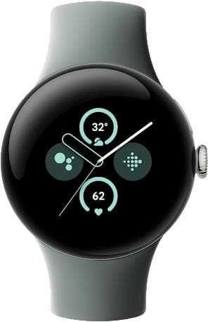 Google Pixel Watch 2 - det bedste fra Google og Fitbit - pulsmåling, stresshåndtering, sikkerhedsfunktioner - Android - Champagne Gold aluminium krop