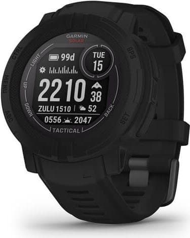 Garmin Instinct 2 Solar Tactical - Robust GPS-smartklocka med oändlig batteritid i Smart Watch-läge, taktiska funktioner, över 40 sportappar, smarta a