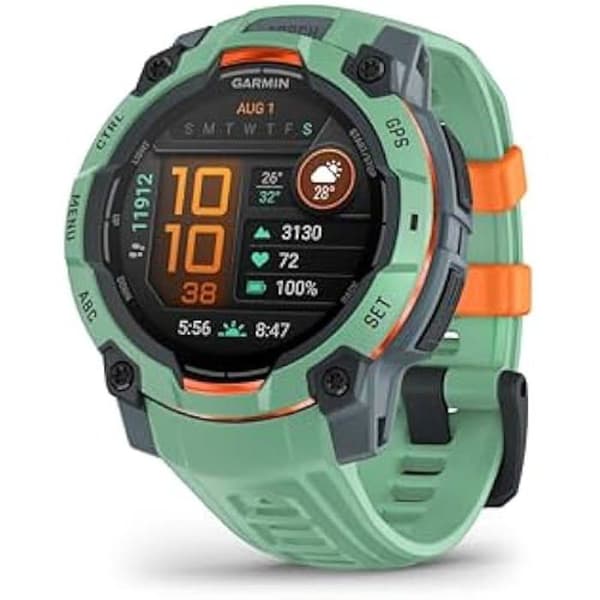 Garmin Instinct 3 GPS-klocka - AMOLED - 45 mm - Vattentålig 10 ATM - Batteritid 18 dagar - Vattenskimrande grön
