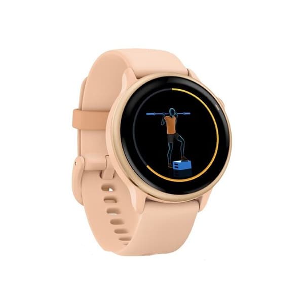 Garmin vívoactive 6 smartklocka, Metallic Pink Dawn bezel med peach rose hölje