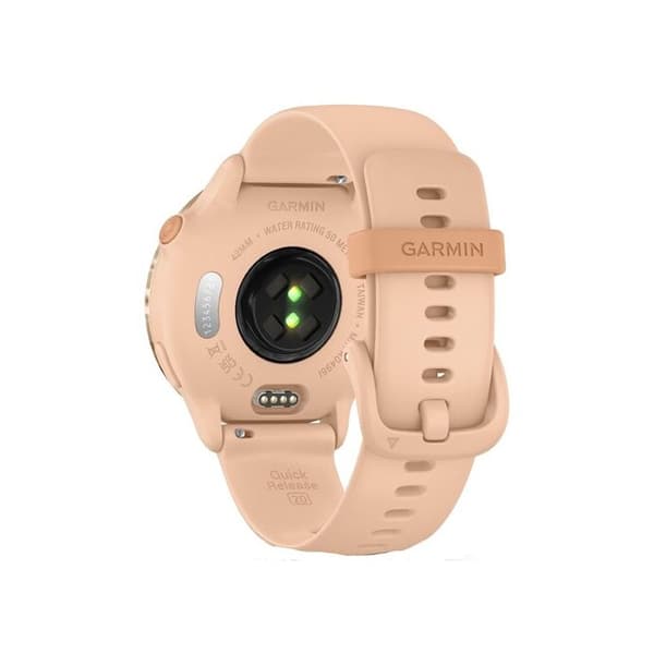 Garmin vívoactive 6 smartklocka, Metallic Pink Dawn bezel med peach rose hölje