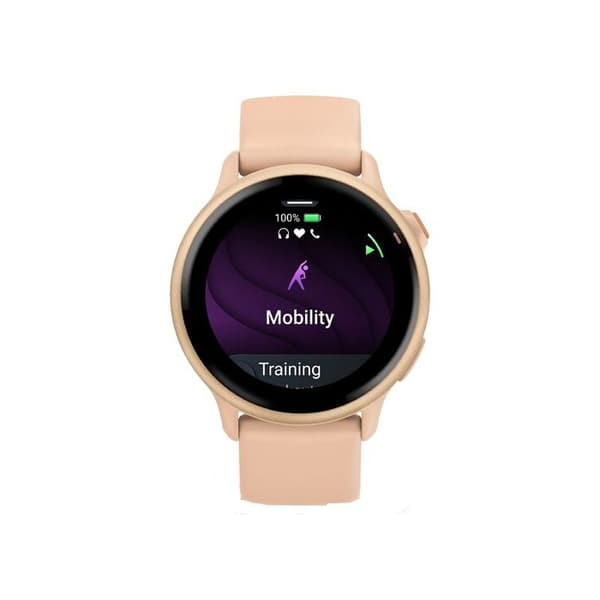 Garmin vívoactive 6 smartklocka, Metallic Pink Dawn bezel med peach rose hölje