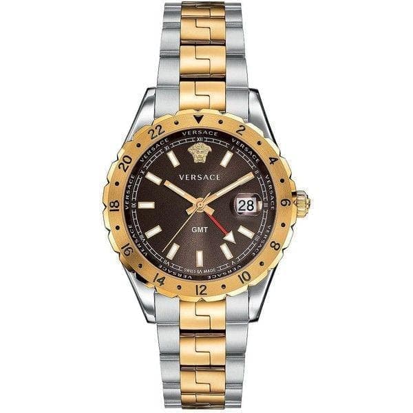 Versace V11040015 Hellenyium ruskea kellotaulu kaksivärinen miesten kello