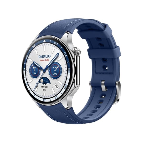 OnePlus Watch 2 3,63 cm (1,43") AMOLED Digital 466 x 466 pixels Touchscreen Nordic Blue Wi-Fi GPS (satellit)