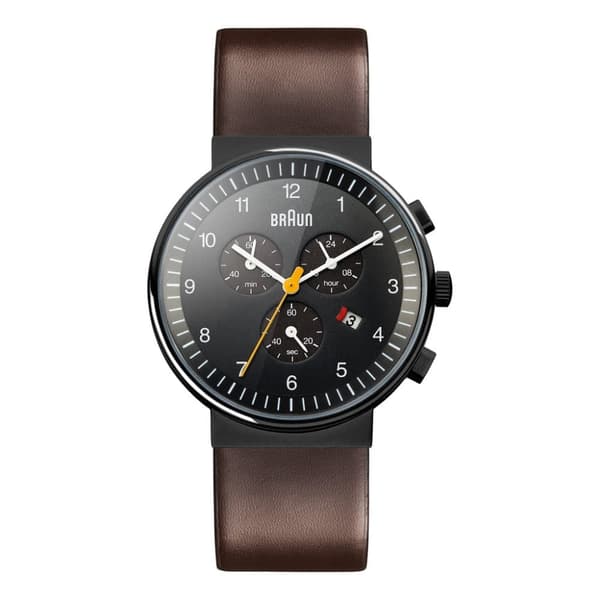 Braun Classic Chronograph Watch with Leather Strap