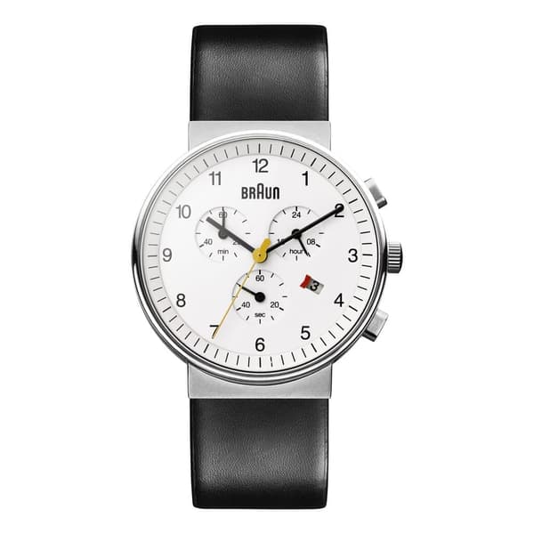 Braun Classic Chronograph Watch with Leather Strap